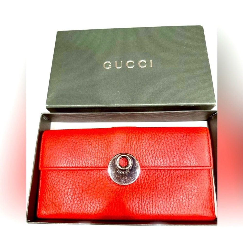 ❤️FULL INCLUSION GUCCI Elipse long wallet w/Box & COA